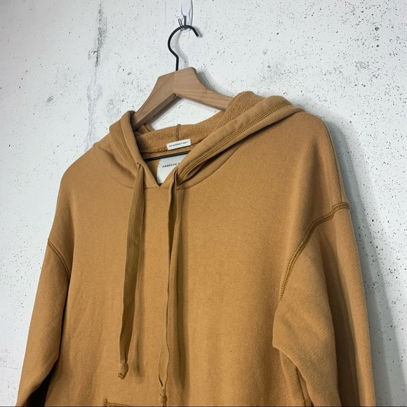 American Eagle Camel Tan Jegging Fit Hooded Pullover Sweatshirt - Picture 3 of 7